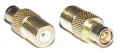 Satellite Radio Antenna Adapter SMB-Plug F-Female Cable TV Connector