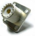 SO-239 UHF-Female 4-Hole Panel Mount Coax Connector - 0511B