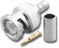 BNC-Male Dual Crimp Plug Coaxial Connector for RG-174 & RG-316 (BNC-3028)