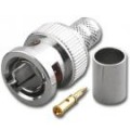 BNC-Male Dual Crimp Plug Coaxial Connector RG-6/U